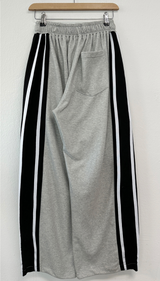 SILVER🩶🤍TWO LINE TRACK BALLOON WIDE PANTS 🖤🩶2COLOR