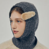 FUR SIDE HAIR PIN (BROWN)