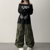 アリングレタリングショルダー長袖Tシャツ