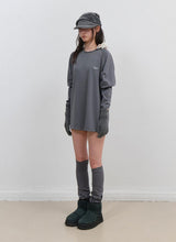 Mesh Band Puff Sleeve / Charcoal