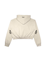 POLO CROP HOODIE_CREAM