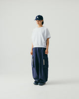 [AG.W] Round Raglan Sweat Half Tee - White Melange