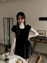 Wool Tencel Turtleneck Arm Warmer T-shirt (5color)