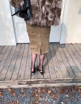 cashew nut slim midi skirt
