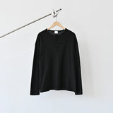 SIO ワッフルヘンリーネックロングスリーブTシャツ