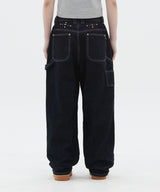 Stud Detail Carpenter Denim Pants_Indigo