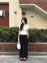 Mabel Utility Cargo Semi Wide Long Bootcut Pants 