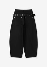 DE バックポイント ワイドバルーンパンツ