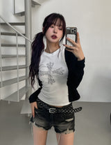 ハーリーダブルプリンティングスリム半袖Tシャツ