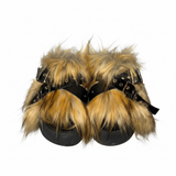 FUR PLATFORM SLIPPERS