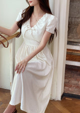 Cossel Ribbon String Flared Long One Piece
