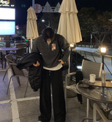 ノピ ベストフィット コーデュロイ バンディング ワイドパンツ