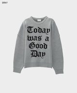 Lettering oversize heavy knit