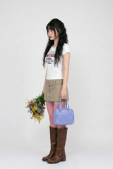 ベルテッド スコート パンツ (BEIGE, CHARCOAL 2COLORS!)
