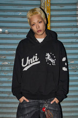 UNICORN VARSITY EMBLEM HOODIE BLACK