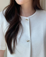 Kolb Round Neck Short Sleeve Tweed Jacket