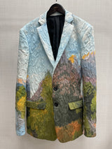 World' Wrap Printed Jacquard Suit