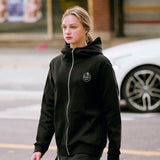 ソウルスカイラインフリースフーディージップアップ ブラック