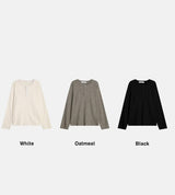 [F/W] ヘビーヘンリーネックニットスリーブス(3color)