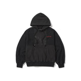 Grid hoodie / Washed black