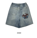 Harley Digital Printed Bermuda Denim Pants
