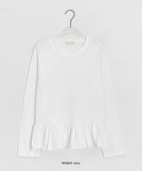 Lapus Cotton Frill Long Sleeve Tee