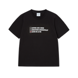 25SS チェックリストウーマン半袖Tシャツ ブラック