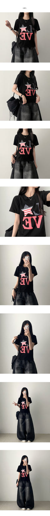 Chels Star Love Short Sleeve Tee