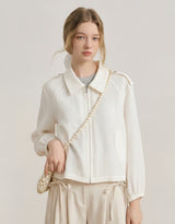 Nova Linen Sheer Summer Blouson Ivory