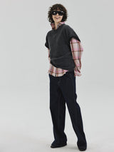 That's neat - Heather Grey Roll-Sleeve Knit Waistcoat