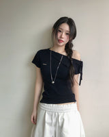[♡MADE♡] vodka rib cashmere one-shoulder nt