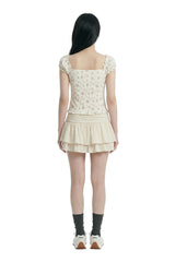 Rose Flower Frill Blouse