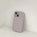 misty lilac epoxy silver bumper case