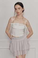 MAGNOLIA FRILL SKIRT grey