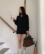 Tie neck blouse - bl