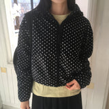 二フドットフリースフーデッドジップアップジャンパー