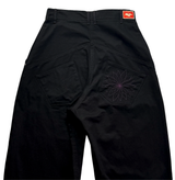  Wildflower Appliqué Pants _ Black&Purple