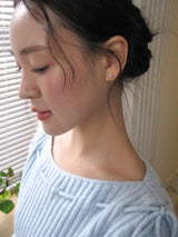 [925 Silver] Grain Earrings (Silver)