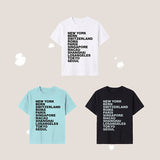 アーバンスリムフィットレタリング半袖Tシャツ (3 colors)
