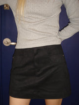 Suede pocket mini skirt (2colors)