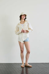 LUMINOUS OVERSIZED SHIRT / BEIGE