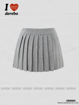 Elise Knitwear Pleats Skirt Cardigan Two-Piece