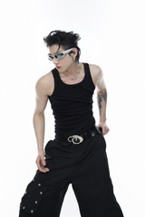 Pleated Racerback Tank Top
