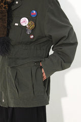 Retro washed denim barn jacket