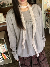 ラネヒシャーリングリボン長袖Tシャツ