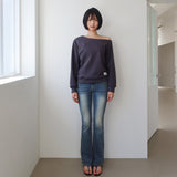 ChaCha One Shoulder Sweatshirts Charcoal