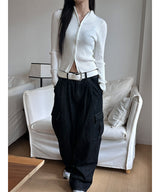 Slim golgi 2way knit zip up(7color)