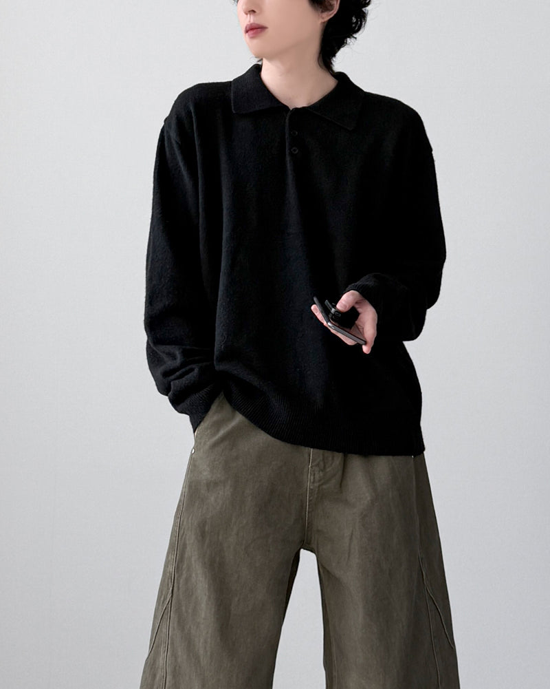 Yuria Wool Collar Knit