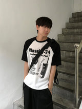 74ラグランにットショートスリーブTシャツ
