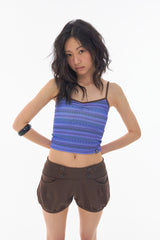 Multi Stripe Tank Blueberry